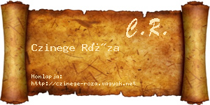 Czinege Róza névjegykártya